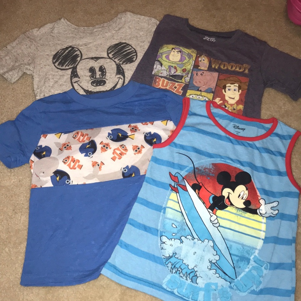 Lot of Boys Disney Tees/Tank 5t
